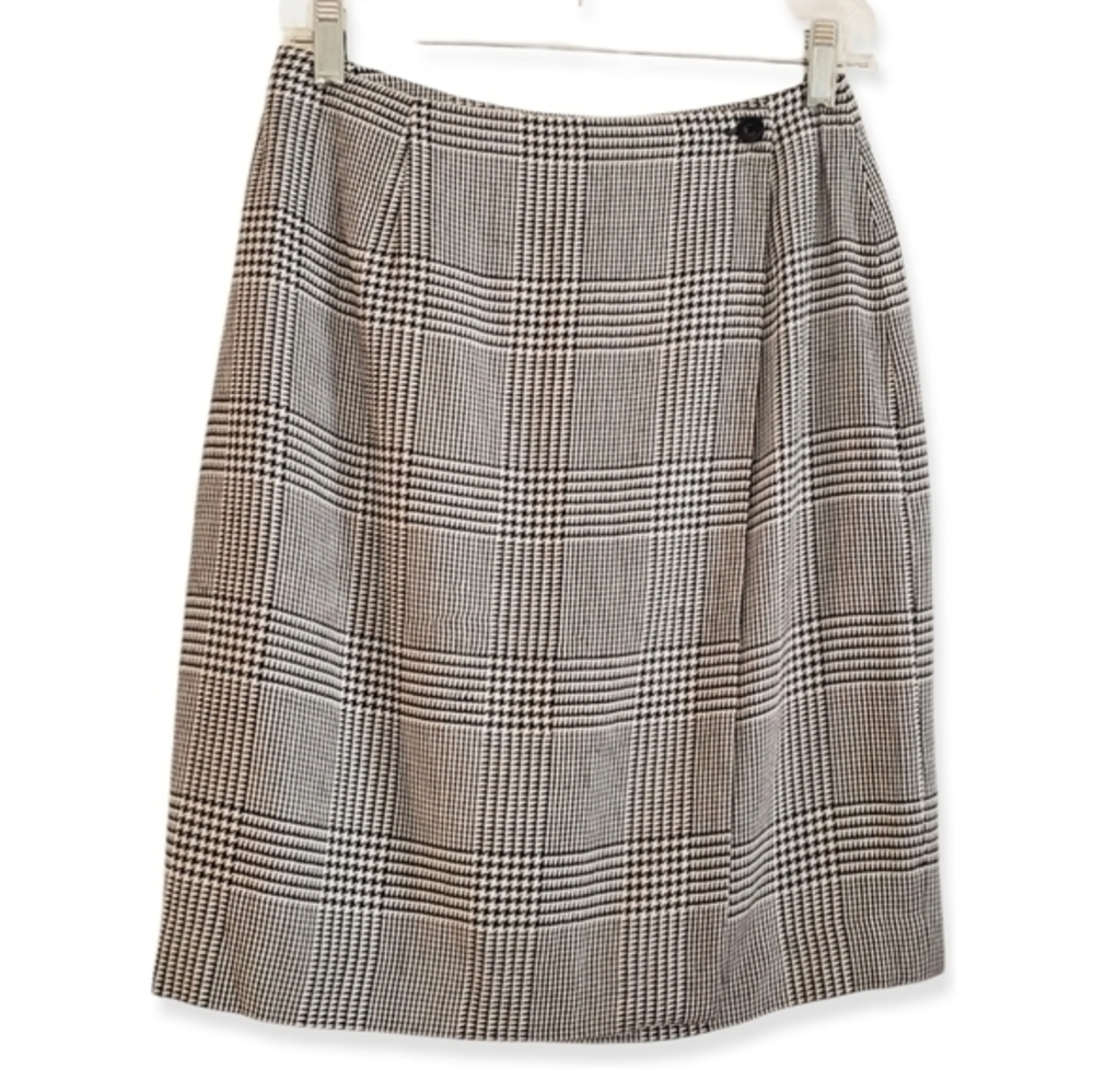 Charter Club Wool Blend Plaid Wrap Skirt